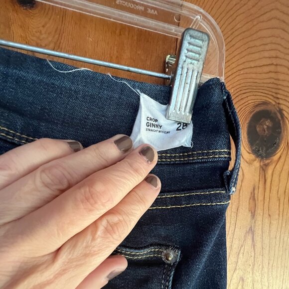 Hudson Dark Denim Crop Ginny Straight with Cuff - Size 28 - Picture 6 of 7